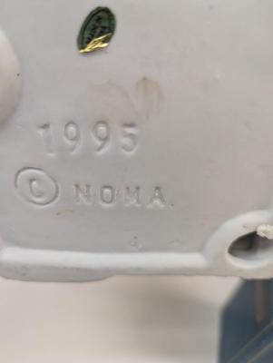 Trim A Tree Bayberry Village Hand Painted Porcelain House Dinner Bells 1995 NOMA Homes