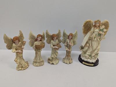 7 Pieces Of Resin Angel Figurines