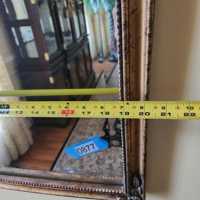 Large Designer Carved Beveled Mirror 24x42
