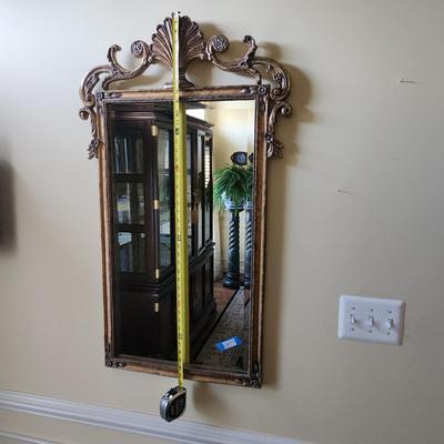Large Designer Carved Beveled Mirror 24x42