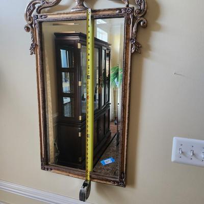 Large Designer Carved Beveled Mirror 24x42