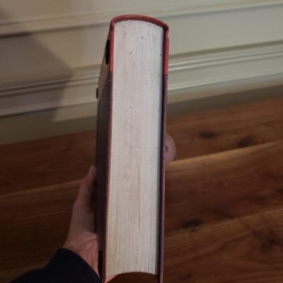 Sean O'Meallie Signed Fig and Book Sculpture (D-KD)