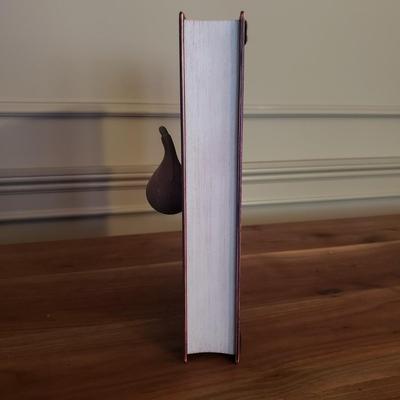 Sean O'Meallie Signed Fig and Book Sculpture (D-KD)