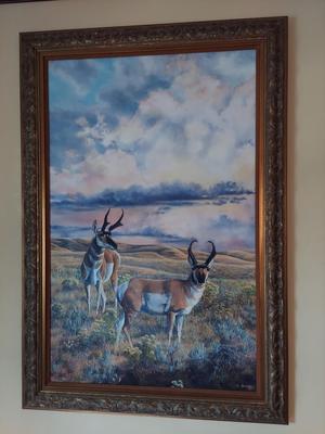 Framed Landscape Painting by Sarah Woods (B3-BBL)