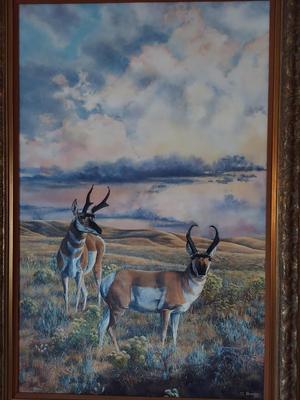 Framed Landscape Painting by Sarah Woods (B3-BBL)