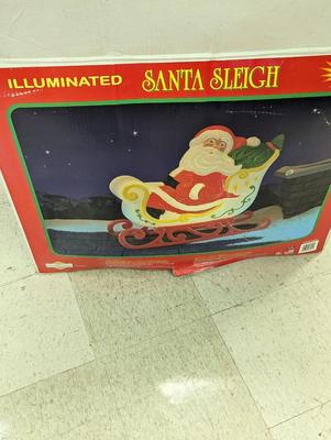 Illuminated Vintage Outdoor Santa & Sleigh