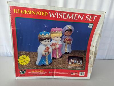 Illuminated Wise Men Set Tallest Figure 19"