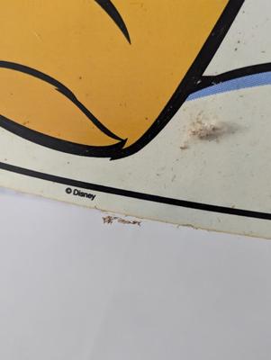 2001 Plastic Winnie The Pooh Yard Sign