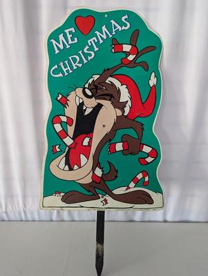 1996 Warner Bros. Tasmanian Devil Yard Sign