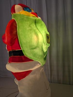 Vintage Blowmold Santa Claus Toy Bag Blow Mold Light With Cord. Approx 40" Christmas Lawn Art Statue Figure