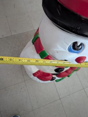 Vintage Grand Venture 38" Frosty The Snowman Blowmold Blow Mold Light With Cord.Christmas Lawn Art Statue Figure