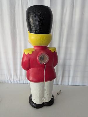 Vintage Approx 35" Grand Venture Drummer Boy Blowmold Blow Mold Light With Cord.Christmas Lawn Art Statue Figure