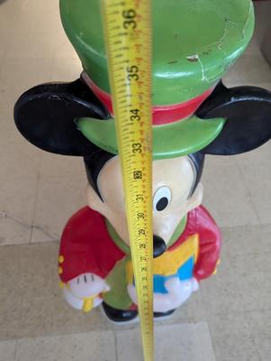 Vintage Approx 35" Mickey & Minnie Blow Mold Christmas Lawn Art Statue Figure