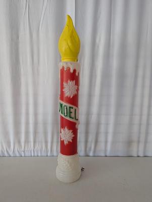 Vintage Approx 31" Noel Candle Blow Mold Christmas Lawn Art Statue Figure