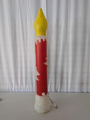 Vintage Approx 31" Noel Candle Blow Mold Christmas Lawn Art Statue Figure