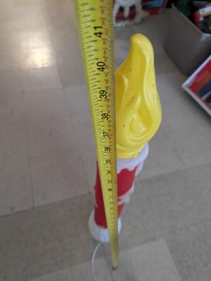 Vintage Approx 31" Noel Candle Blow Mold Christmas Lawn Art Statue Figure