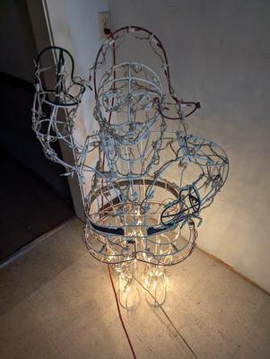 Articulated Illuminated Santa Yard Art