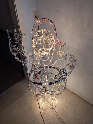 Articulated Illuminated Santa Yard Art