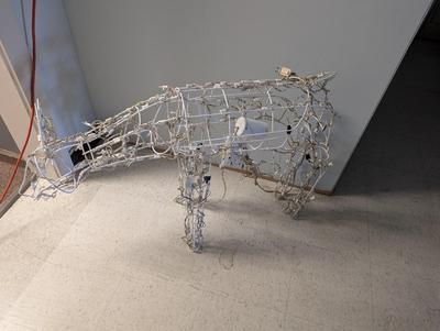 Articulated Illuminated Reindeer Figure Yard Art