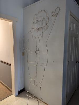Santa Metal Yard Art Ready For Decorating Lawn Decor