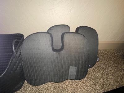 SAMSONITE SUITCASE, TAYLOR SCALE, SEAT CUSHIONS, WEAVED BASKET
