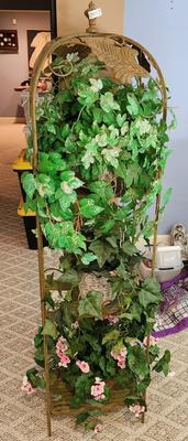 Metal Plant Stand with Artificial Plants 16x12x64