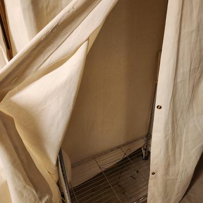 2 Wire Metal Clothing Storage Racks with covers