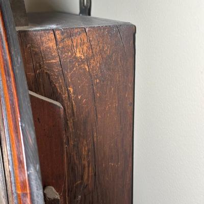 LOT 23: Vintage Inlaid Wooden Wall Clock