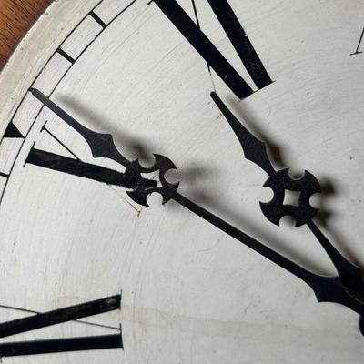 LOT 23: Vintage Inlaid Wooden Wall Clock