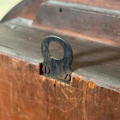 LOT 23: Vintage Inlaid Wooden Wall Clock