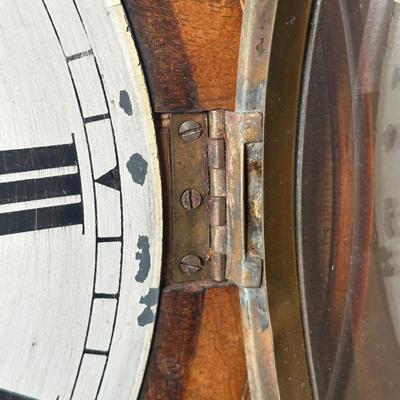 LOT 23: Vintage Inlaid Wooden Wall Clock