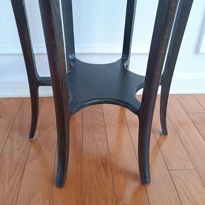 LOT 36: Antique Copper and Brass Samovar Lamp with Pedestal Table