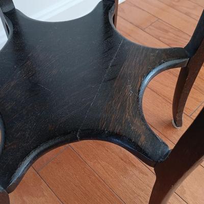 LOT 36: Antique Copper and Brass Samovar Lamp with Pedestal Table