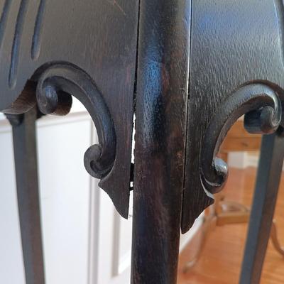 LOT 36: Antique Copper and Brass Samovar Lamp with Pedestal Table