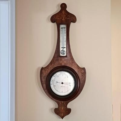 LOT 37: Antique Edwardian Aneroid Barometer