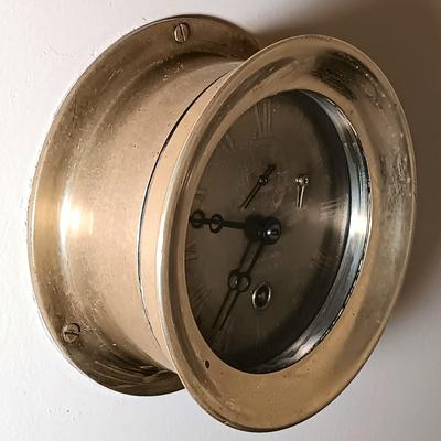 LOT 38: Chelsea Clock Co. Brass Maritime Ship Clock