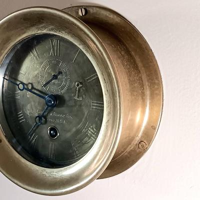 LOT 38: Chelsea Clock Co. Brass Maritime Ship Clock