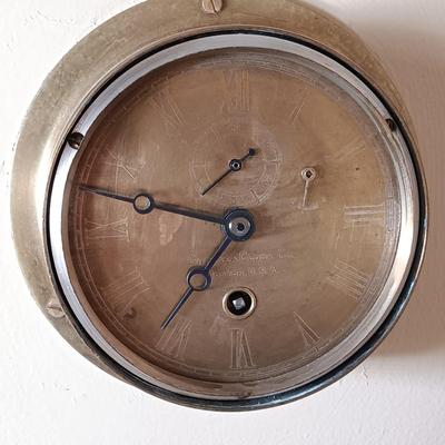LOT 38: Chelsea Clock Co. Brass Maritime Ship Clock
