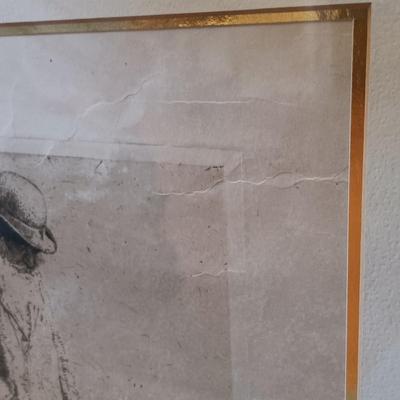 LOT 39: Erich Wolfsfeld Old Man with Cane etching signed