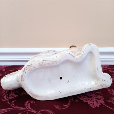 LOT 42: Antique Staffordshire Hand Painted Dog Figurine