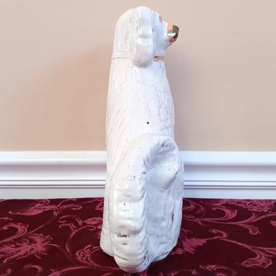 LOT 42: Antique Staffordshire Hand Painted Dog Figurine