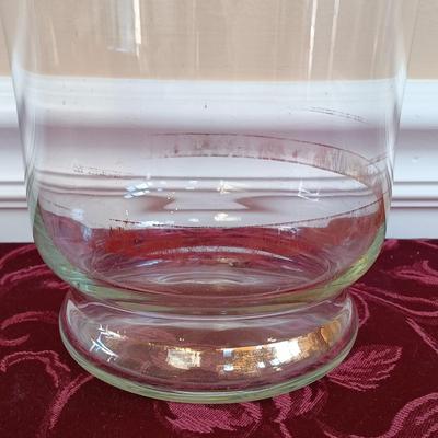 LOT 43: Antique Brass and Glass Bell Light Fixture