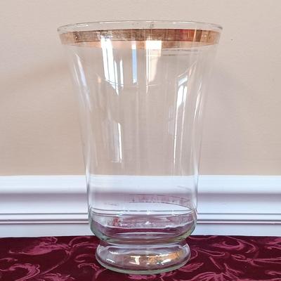 LOT 43: Antique Brass and Glass Bell Light Fixture