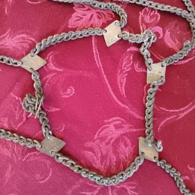 LOT 43: Antique Brass and Glass Bell Light Fixture