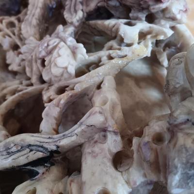 LOT 45: Pair of Hand Carved Soapstone Bud Vases with Lacquered Snuff Box