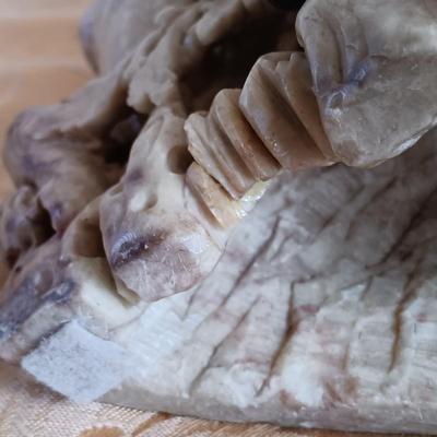 LOT 45: Pair of Hand Carved Soapstone Bud Vases with Lacquered Snuff Box