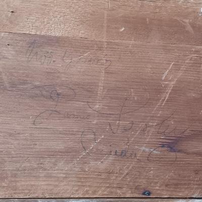 LOT 49: Antique New Haven Clock Co. Reverse Painted Thirty Hour Shelf Clock