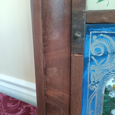 LOT 49: Antique New Haven Clock Co. Reverse Painted Thirty Hour Shelf Clock