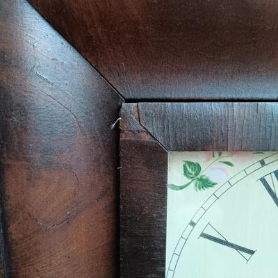 LOT 49: Antique New Haven Clock Co. Reverse Painted Thirty Hour Shelf Clock