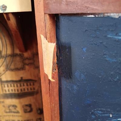 LOT 49: Antique New Haven Clock Co. Reverse Painted Thirty Hour Shelf Clock